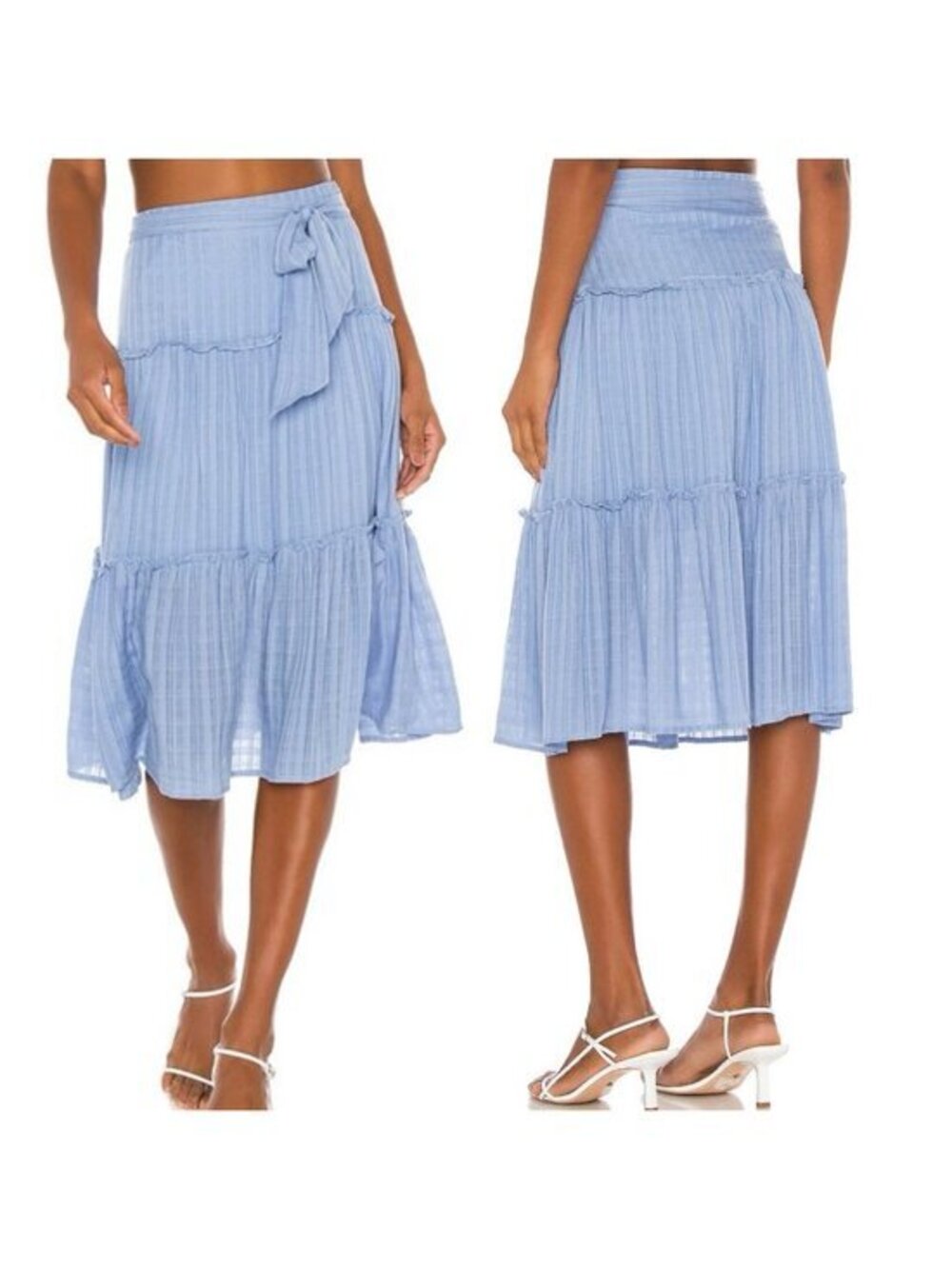 Privacy Please Ventura Midi Skirt in Periwrinkle Blue